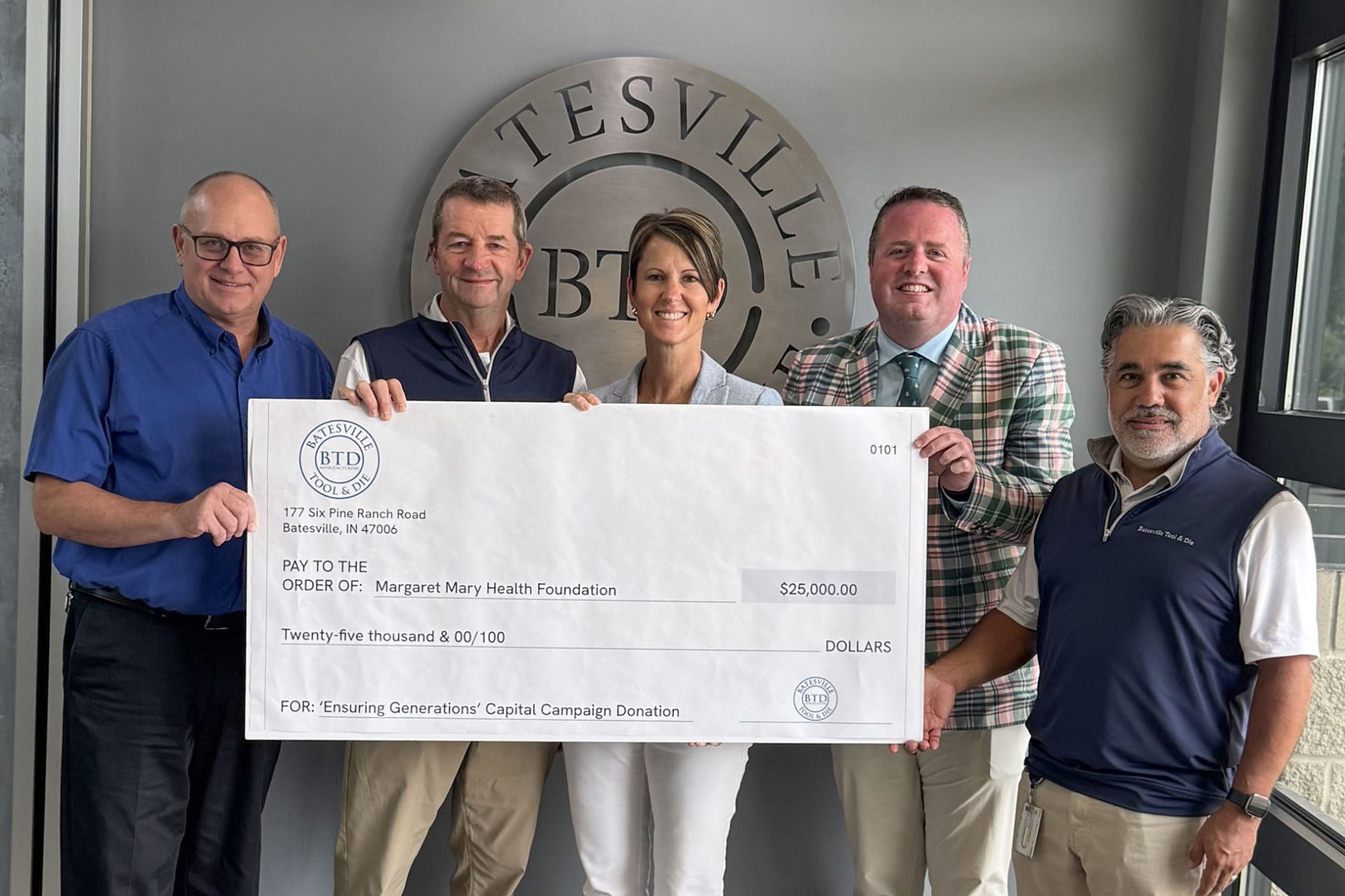 Wre Radi Batesville Tool and Die Contributes $25,000 to Margaret Mary Health ...
